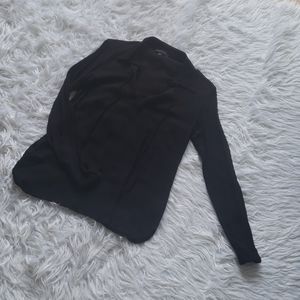 Ann Taylor Black semi-sheer blouse